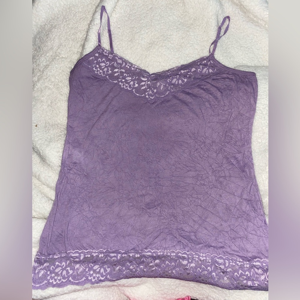 Light Purple Lace Trimmed Cami